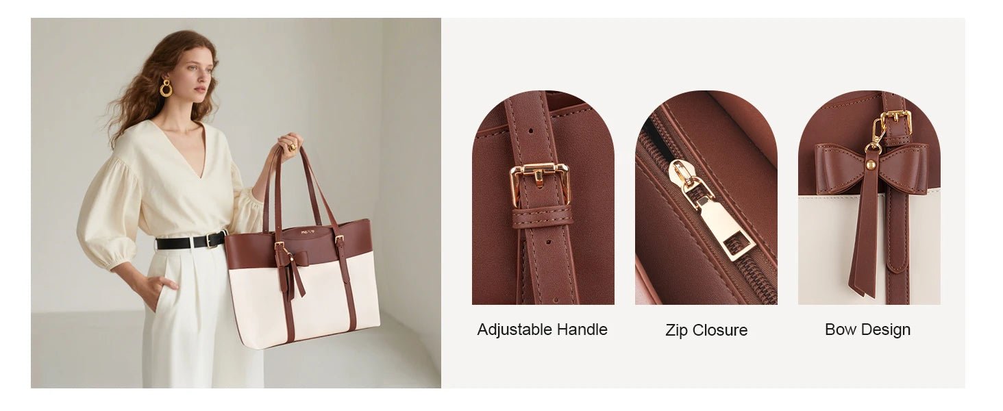 PU Leather Laptop Tote – Women’s Work Bag - Image 10