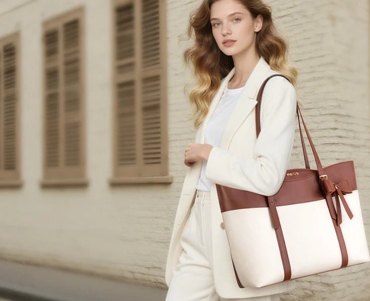 PU Leather Laptop Tote – Women’s Work Bag - Image 14