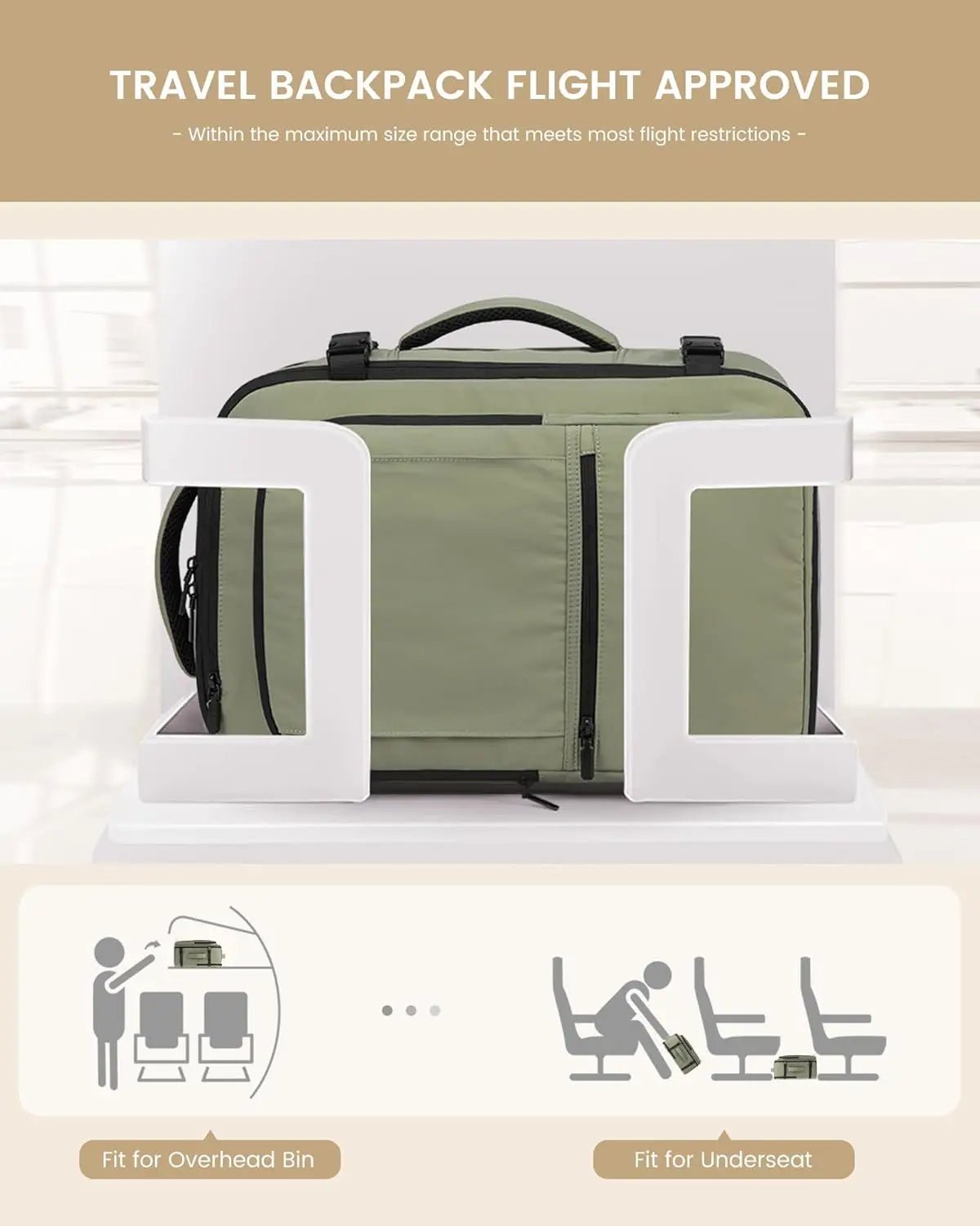 40L Travel Backpack Carry On, Airline Approved with Laptop Compartment & Packing Cubes - Image 5