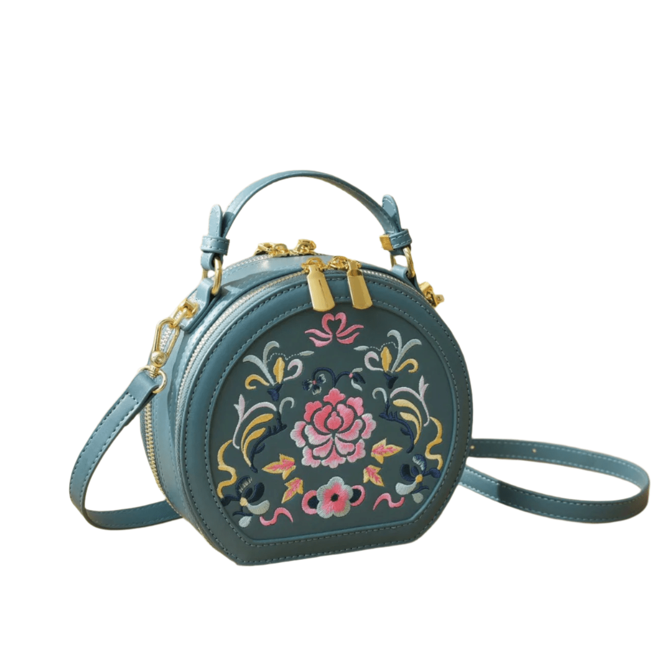 Opulent Orchid Embroidered Velvet Evening Clutch