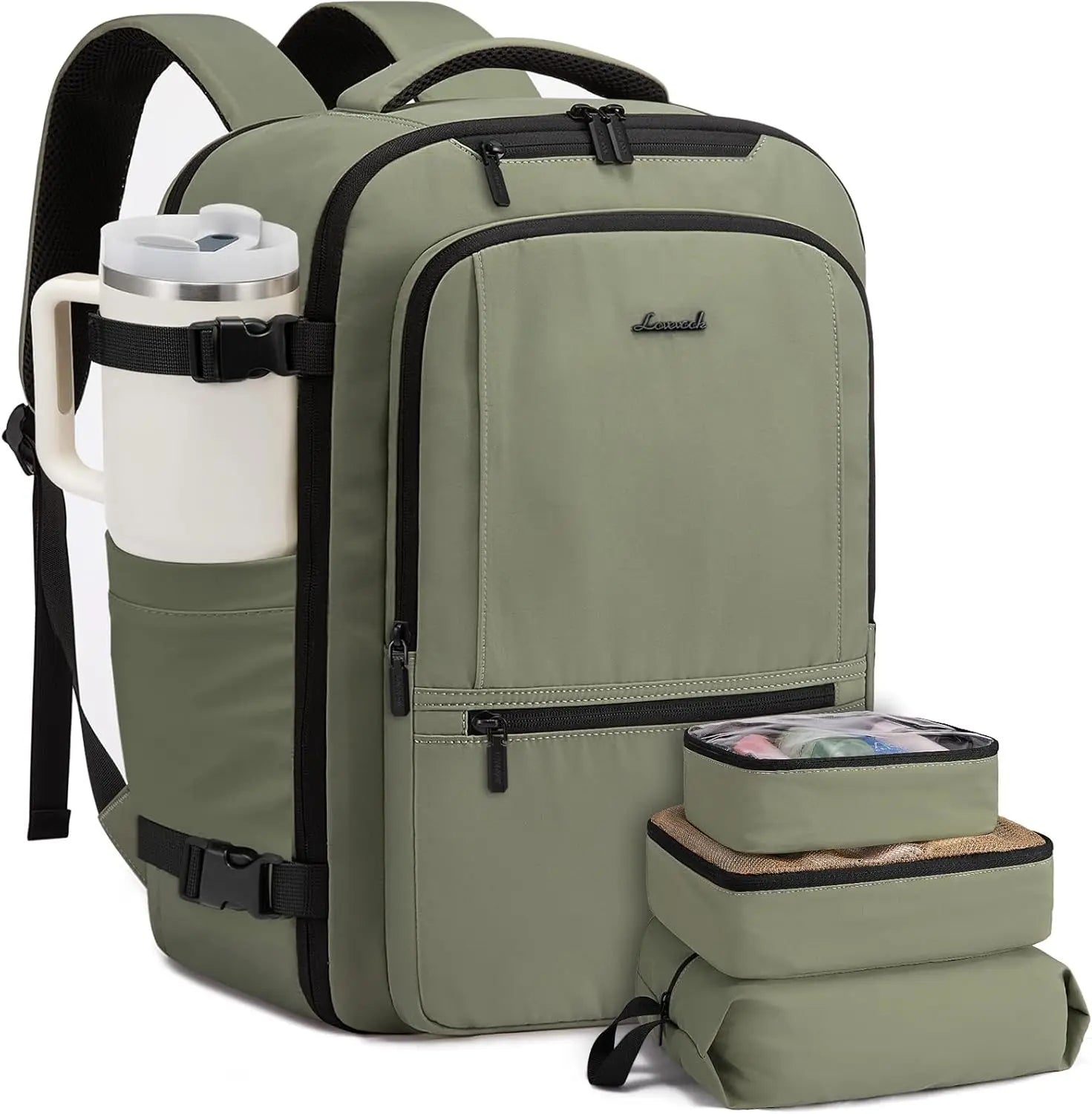 40L Travel Backpack Carry On, Airline Approved with Laptop Compartment & Packing Cubes