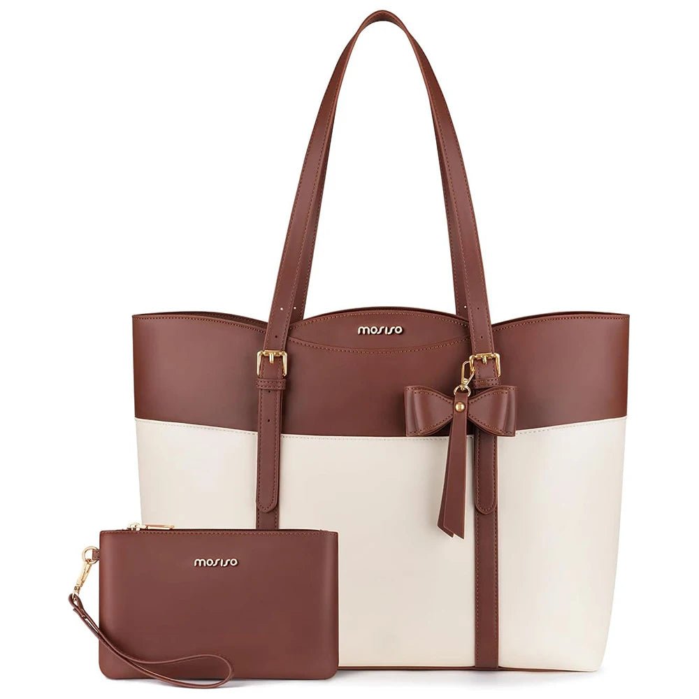PU Leather Laptop Tote – Women’s Work Bag