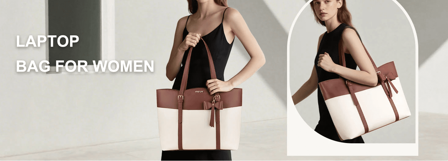 PU Leather Laptop Tote – Women’s Work Bag - Image 8