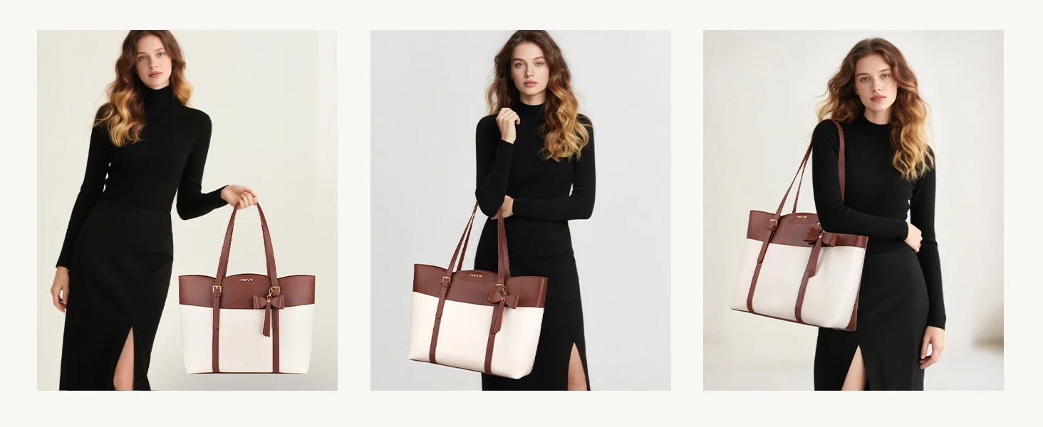 PU Leather Laptop Tote – Women’s Work Bag - Image 12