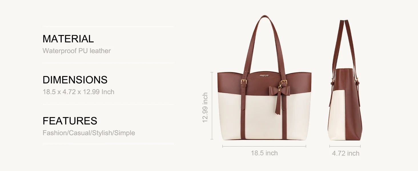 PU Leather Laptop Tote – Women’s Work Bag - Image 11