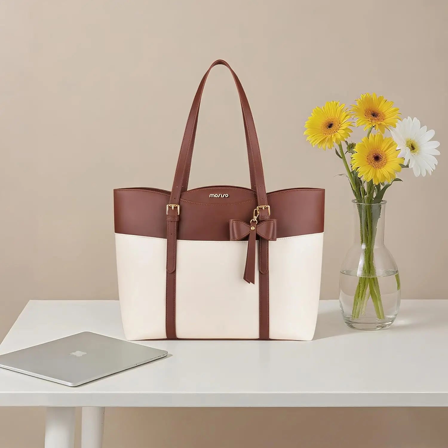 PU Leather Laptop Tote – Women’s Work Bag - Image 7