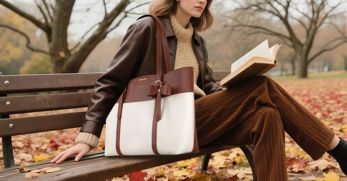 PU Leather Laptop Tote – Women’s Work Bag - Image 9